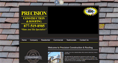 Desktop Screenshot of precisionconstructionandroofing.com